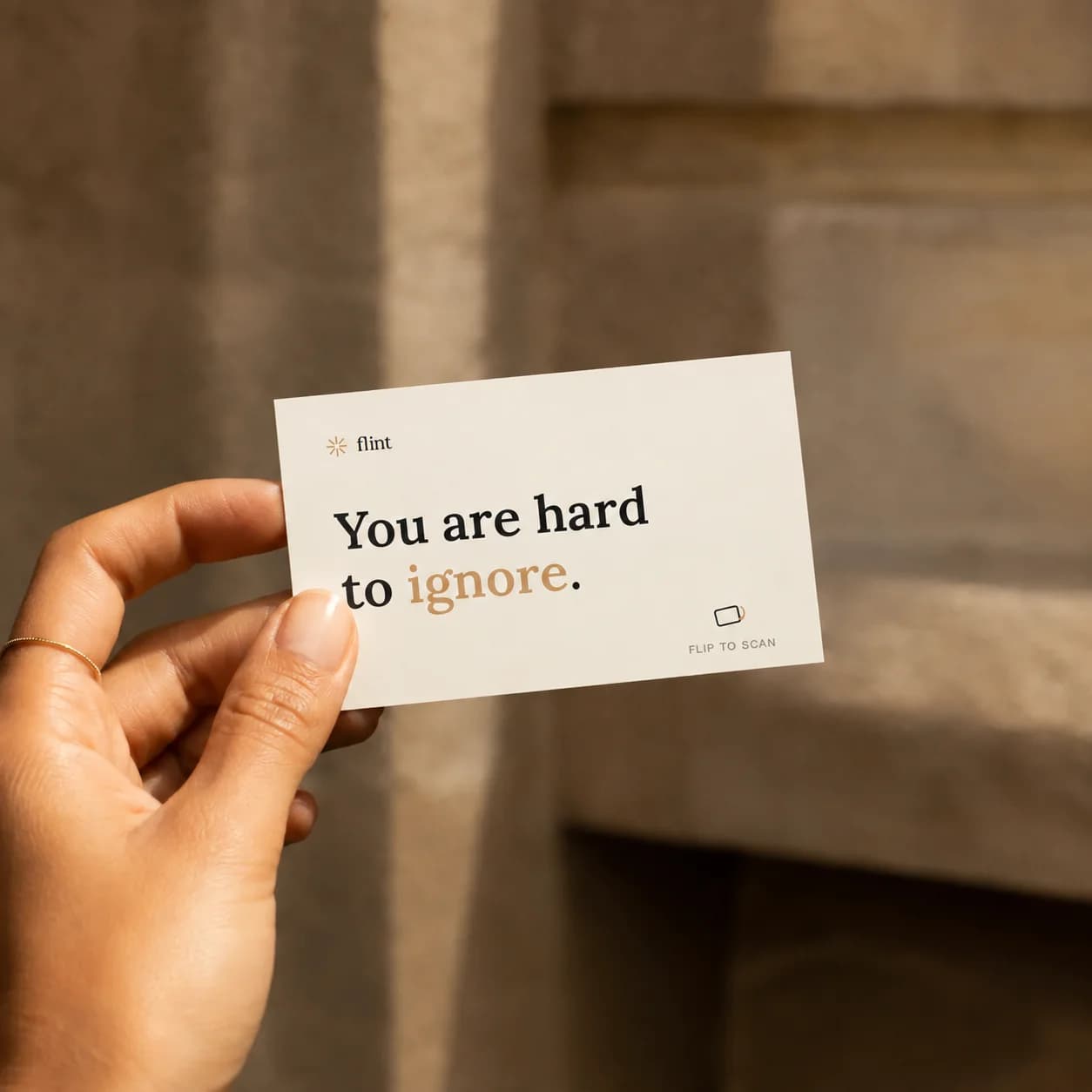 flint Card mit kuratiertem Profil